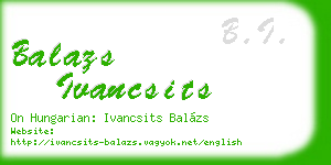 balazs ivancsits business card